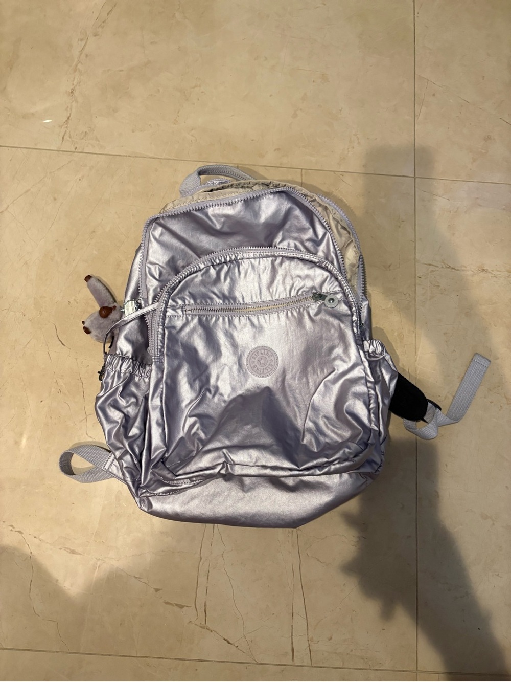 Kipling metallic lavender backpack